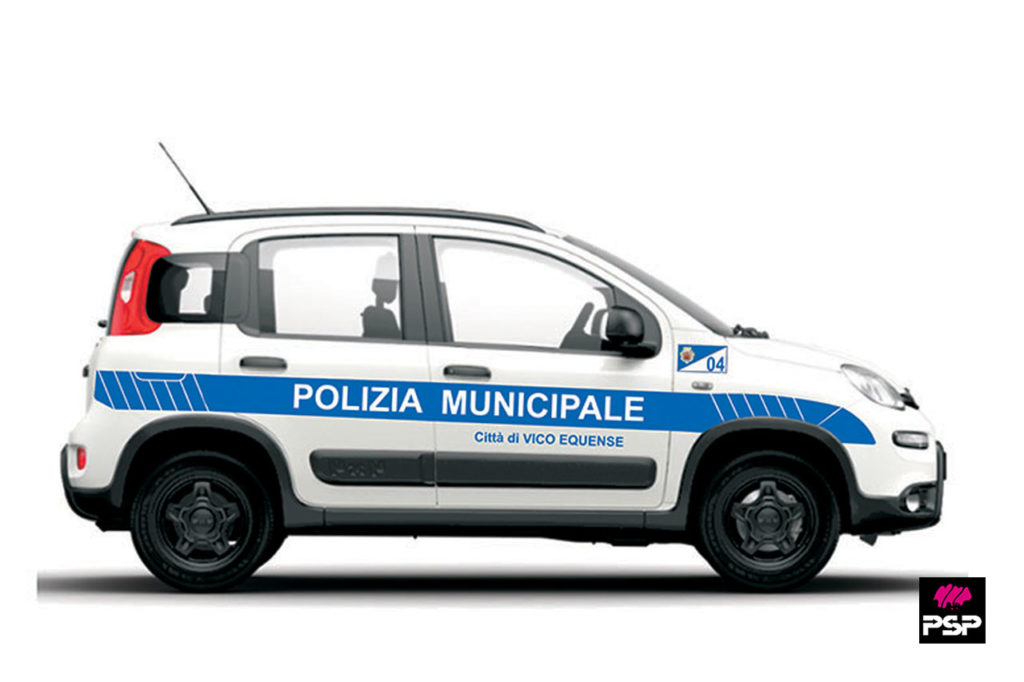 FIAT Panda kit livrea adesiva polizia locale campania